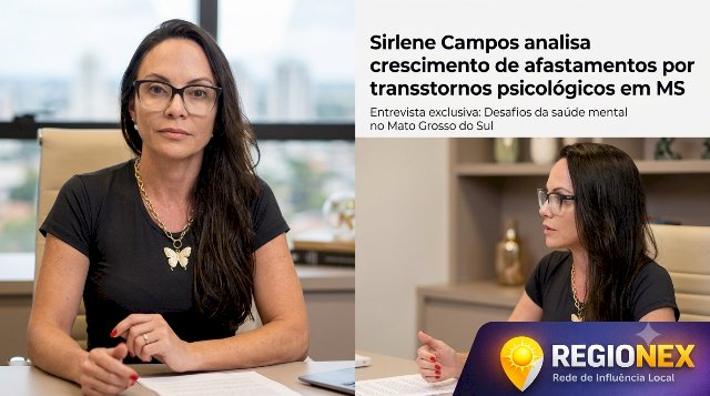 Impacto dos transtornos emocionais na produtividade em Mato Grosso do Sul é tema de análise da psicoterapeuta Sirlene Campos